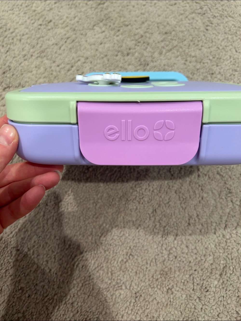 ello Kids Bento Lunch Box in Lavender, Mint & Sky Blue